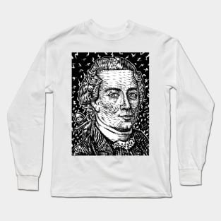 IMMANUEL KANT ink portrait .1 Long Sleeve T-Shirt